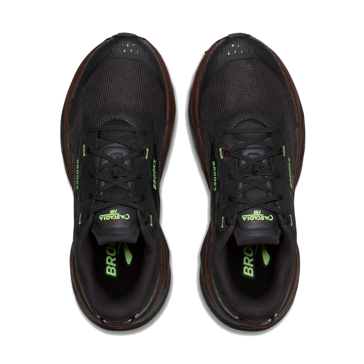 BROOKS CASCADIA 19 PHANTOM/RUM RAISIN/GREEN - MENS