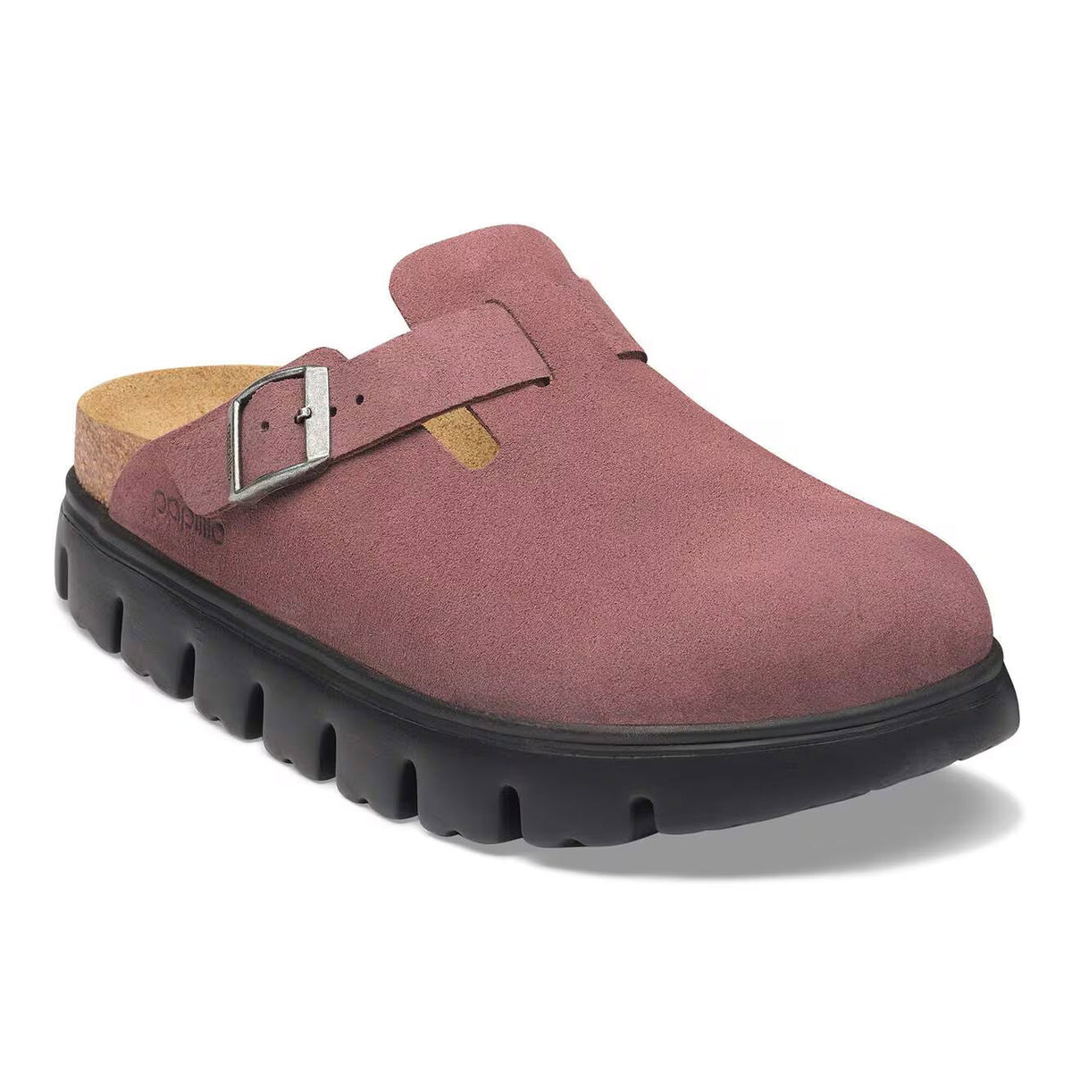 BIRKENSTOCK BOSTON CHUNKY CLOG SUEDE PEPPER - WOMENS
