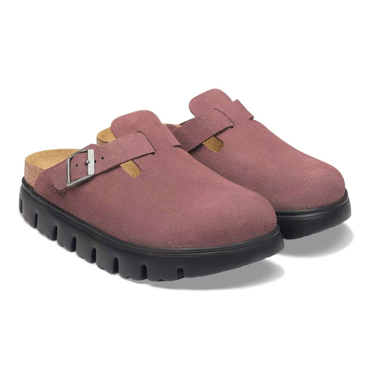 BIRKENSTOCK BOSTON CHUNKY CLOG SUEDE PEPPER - WOMENS