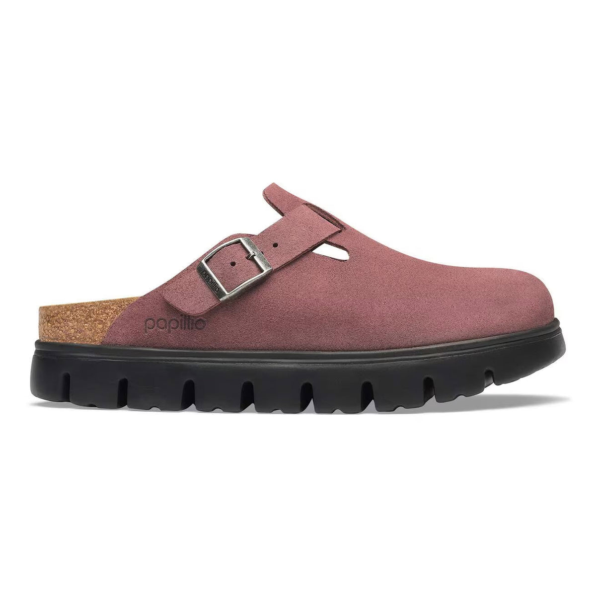 BIRKENSTOCK BOSTON CHUNKY CLOG SUEDE PEPPER - WOMENS