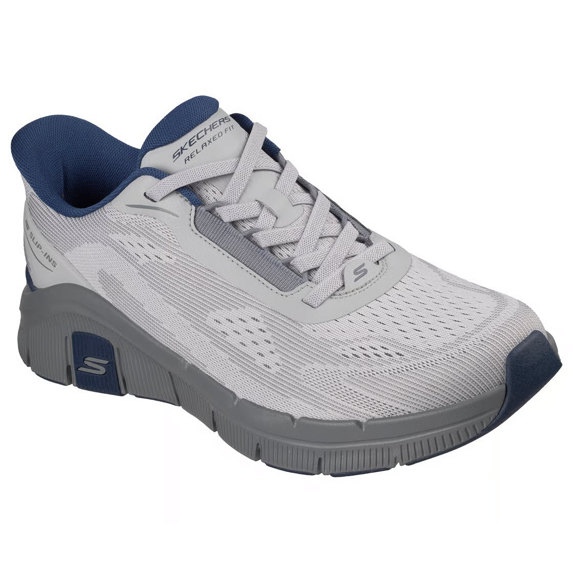 SKECHERS RELAXED FIT FLEX ZAYDER GRAY NAVY - MENS