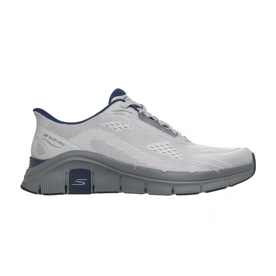 SKECHERS RELAXED FIT FLEX ZAYDER GRAY NAVY - MENS