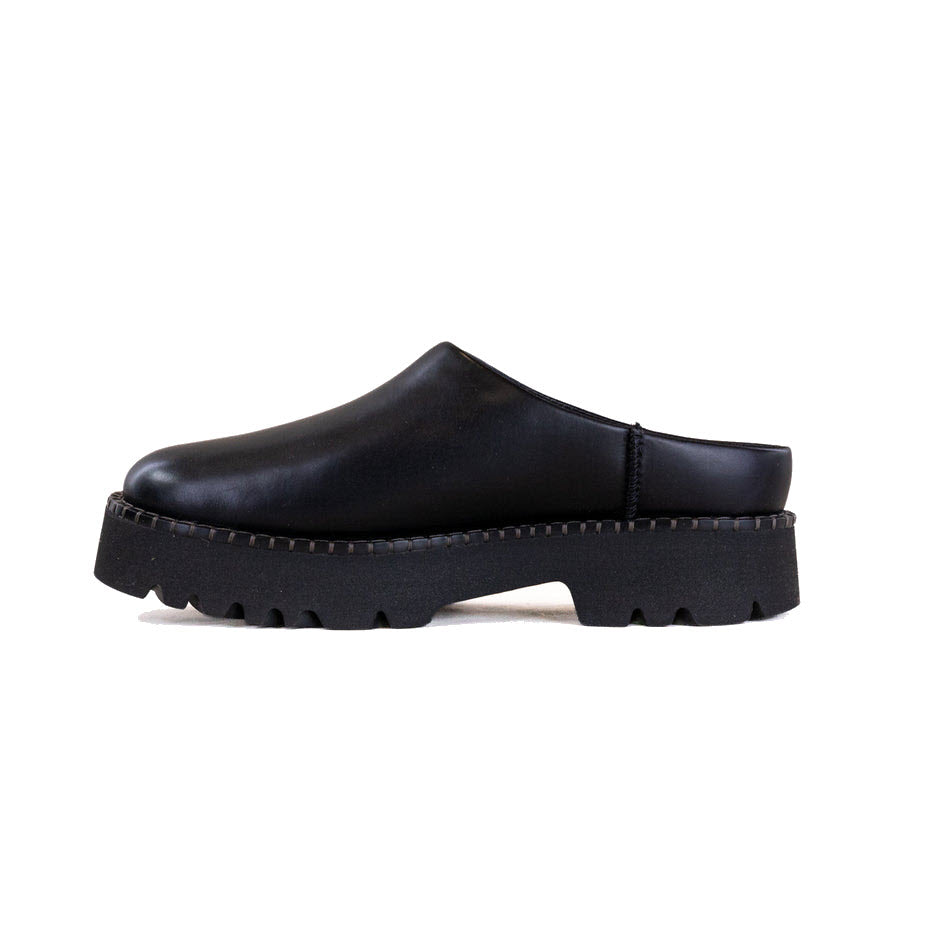UGG UPTOWNER MULE LEATHER BLACK - WOMENS