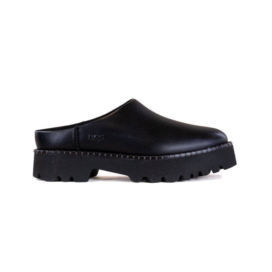 UGG UPTOWNER MULE LEATHER BLACK - WOMENS