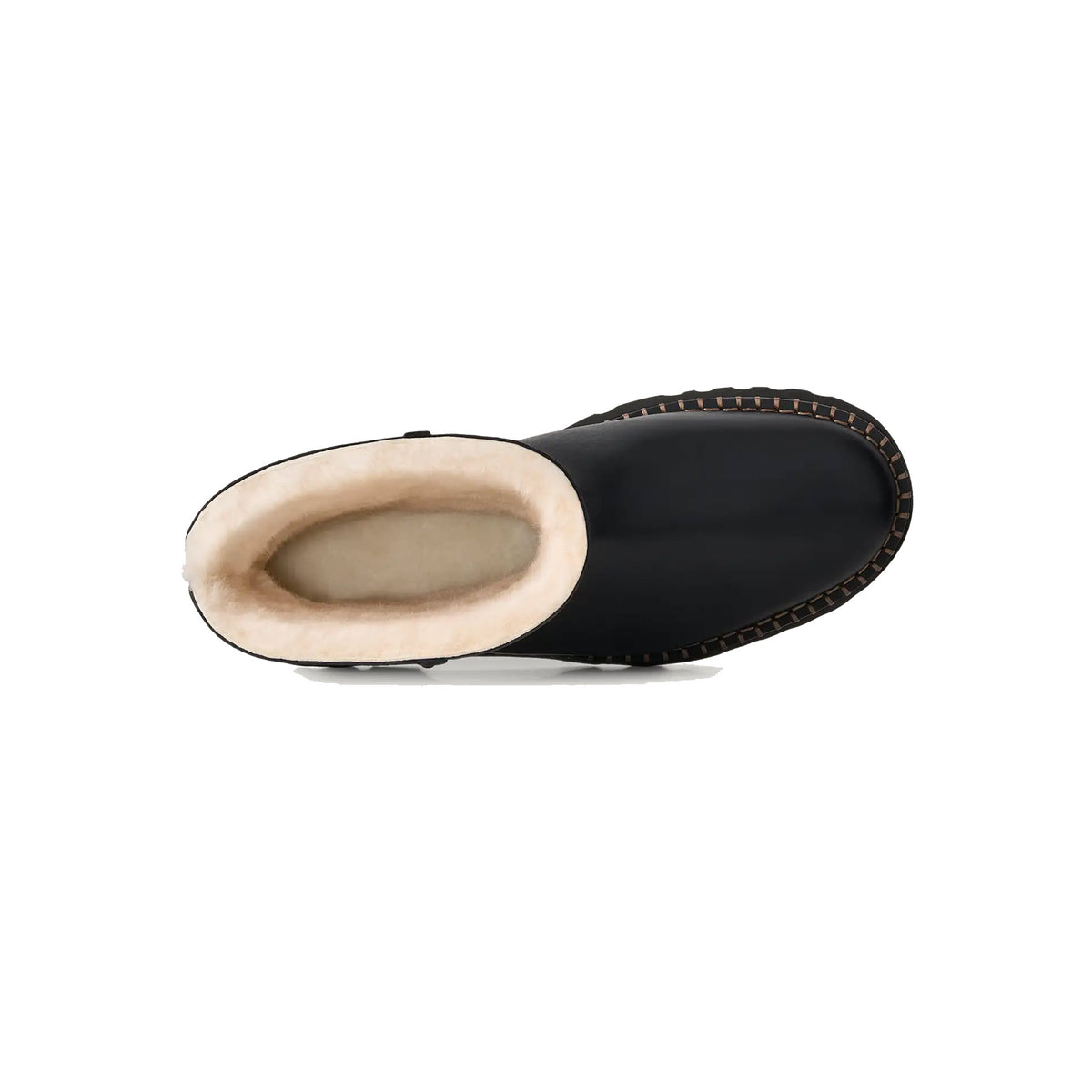 UGG UPTOWNER SHORT BOOT LEATHER BLACK - WOMENS
