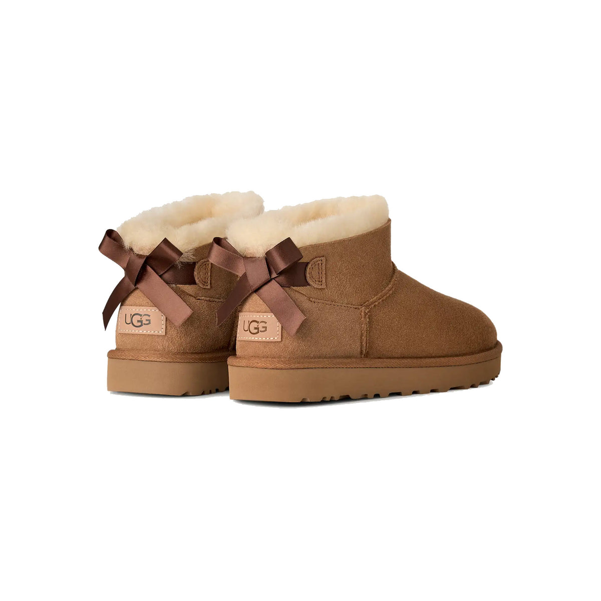 UGG ULTRA MINI BAILEY BOW CHESTNUT - WOMENS