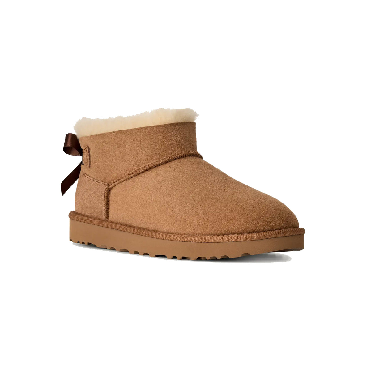 UGG ULTRA MINI BAILEY BOW CHESTNUT - WOMENS