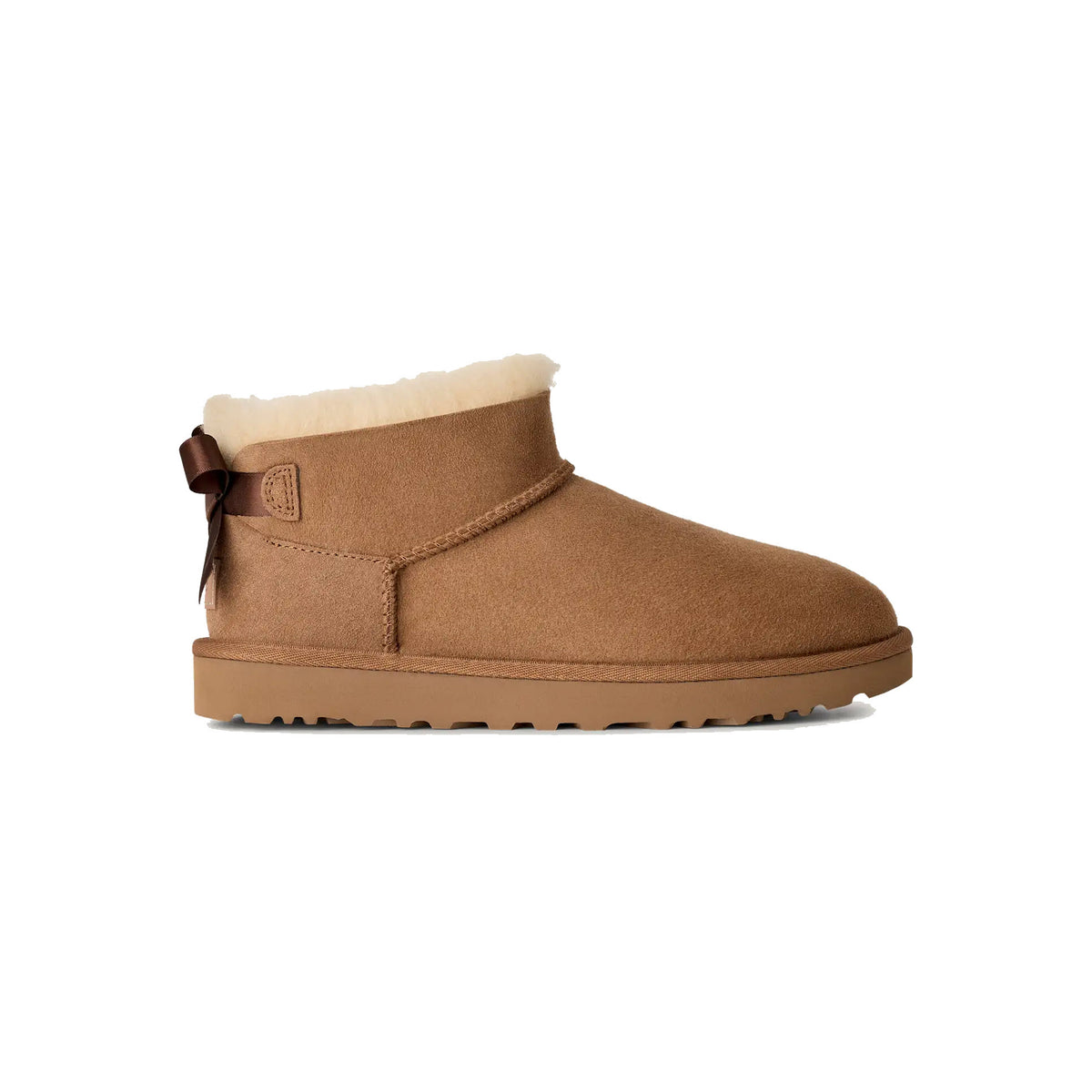UGG ULTRA MINI BAILEY BOW CHESTNUT - WOMENS
