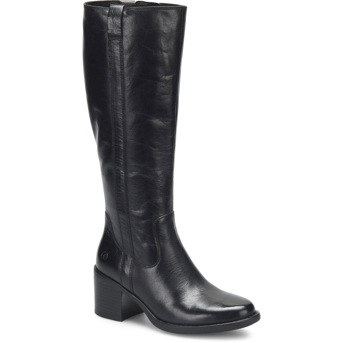 BORN HARDING TALL BOOT LEATHER BLACK - WOMENS