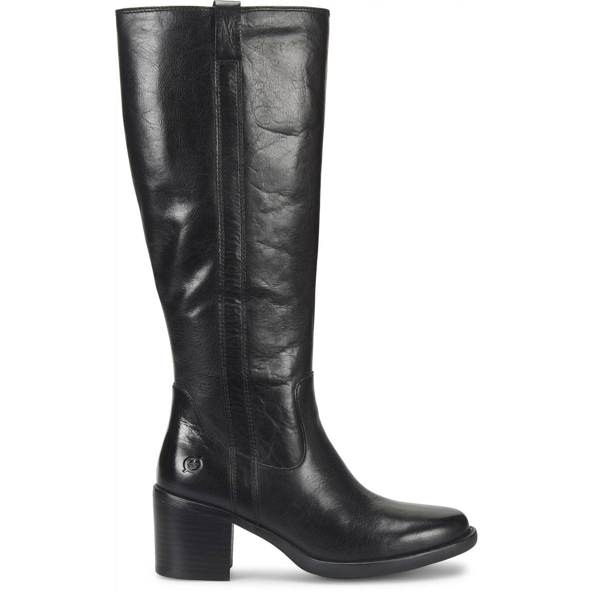 BORN HARDING TALL BOOT LEATHER BLACK - WOMENS