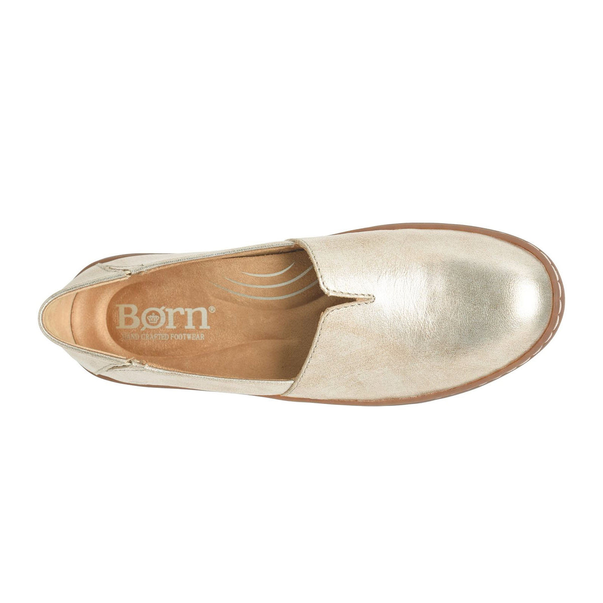 BORN SEBRA II SLIP ON LIGHT GOLD - WOMENS
