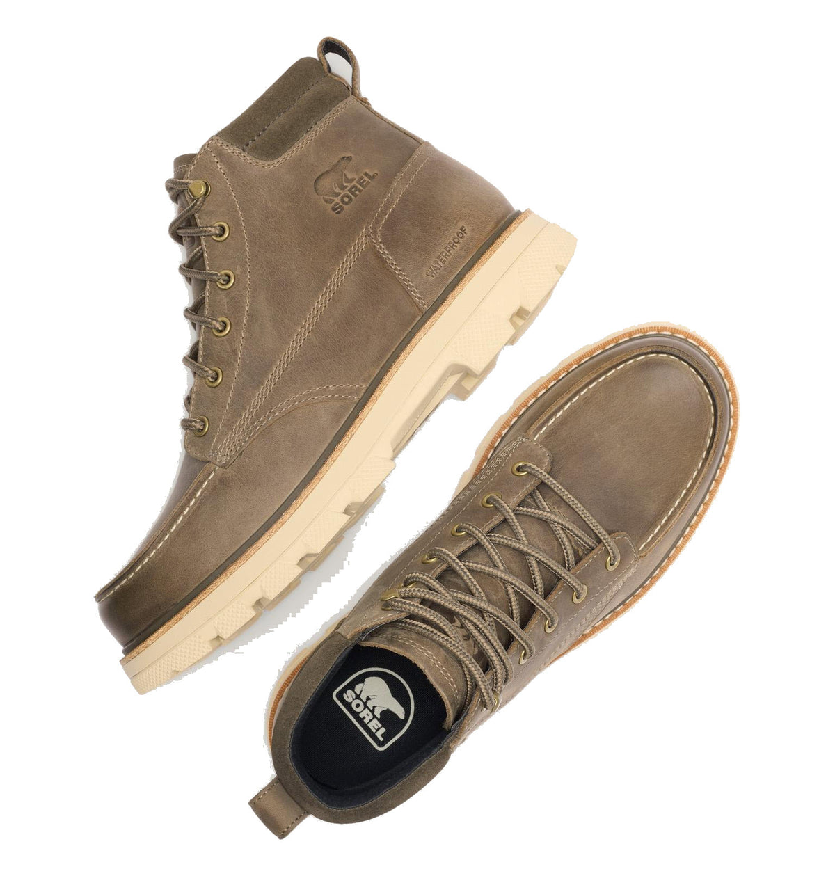 SOREL LARK 47 MOC TOE WP WET SAND MAJOR - MENS