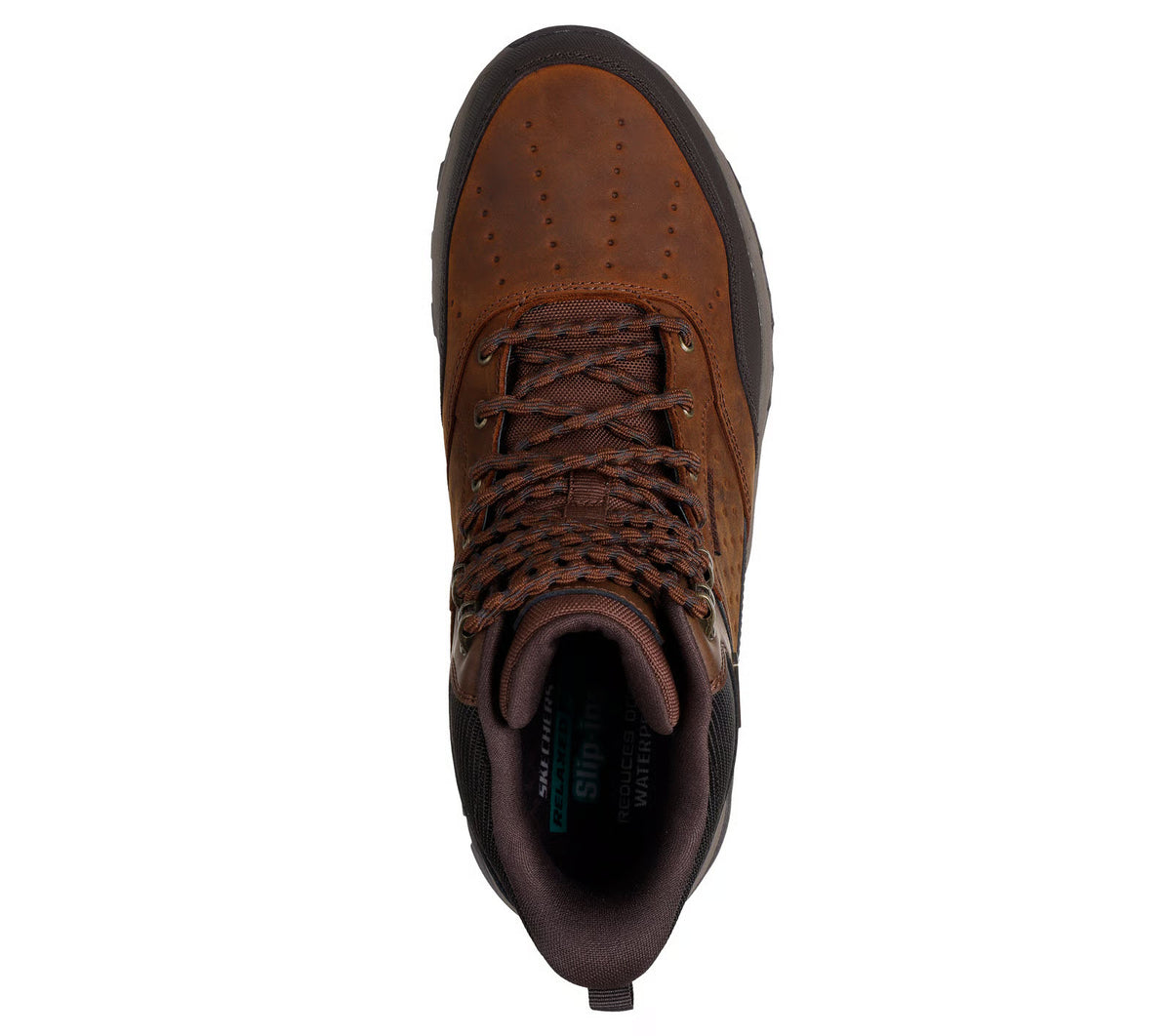 SKECHERS SLIP INS BRECKEN GLIDE STEP WP DARK BROWN - MENS