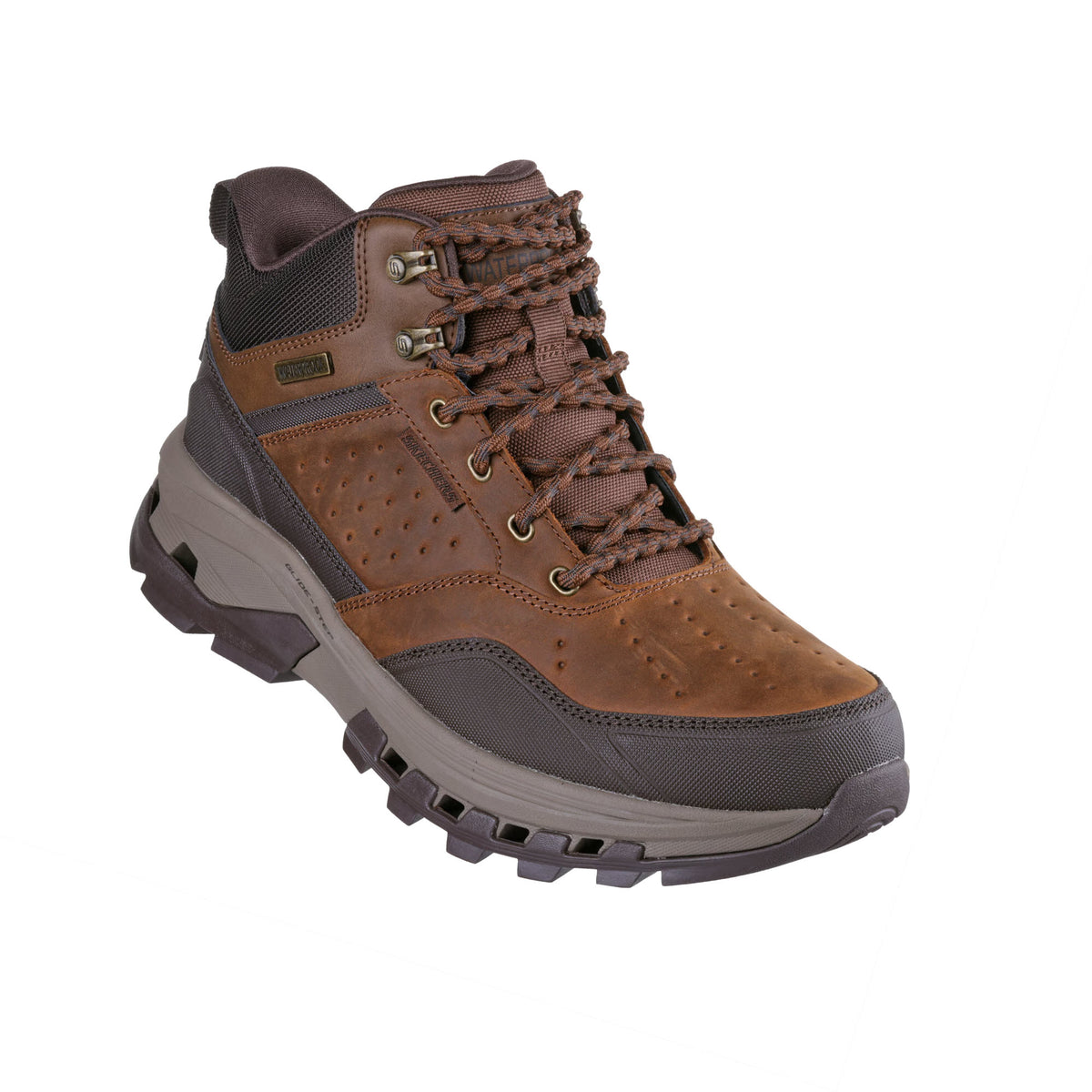 SKECHERS SLIP INS BRECKEN GLIDE STEP WP DARK BROWN - MENS