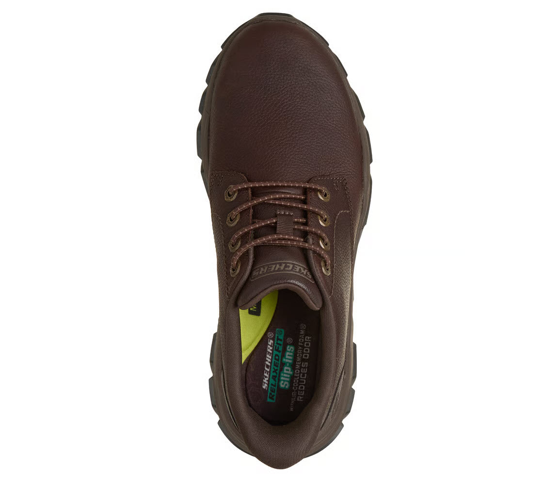 SKECHERS SLIP INS SANTORO REEVE RED BROWN - MENS