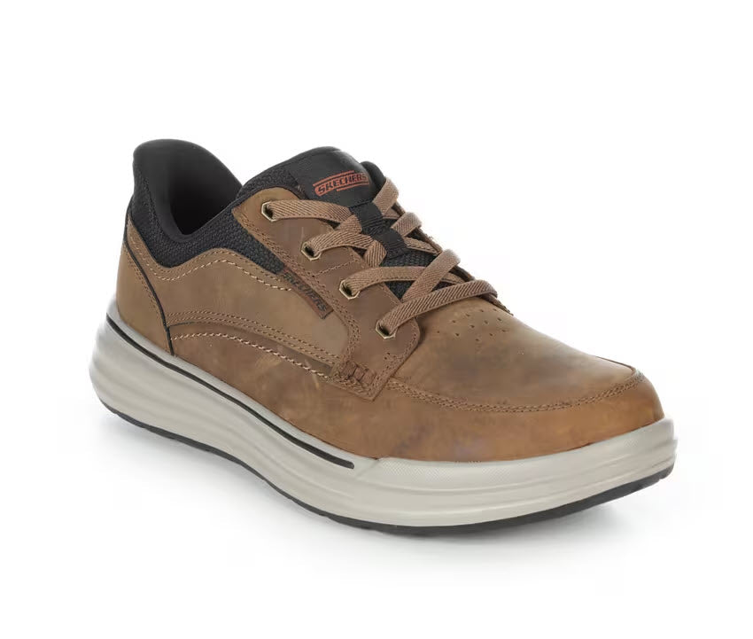 SKECHERS BUNGEE LACE SLIP INS PRESTON DESERT - MENS