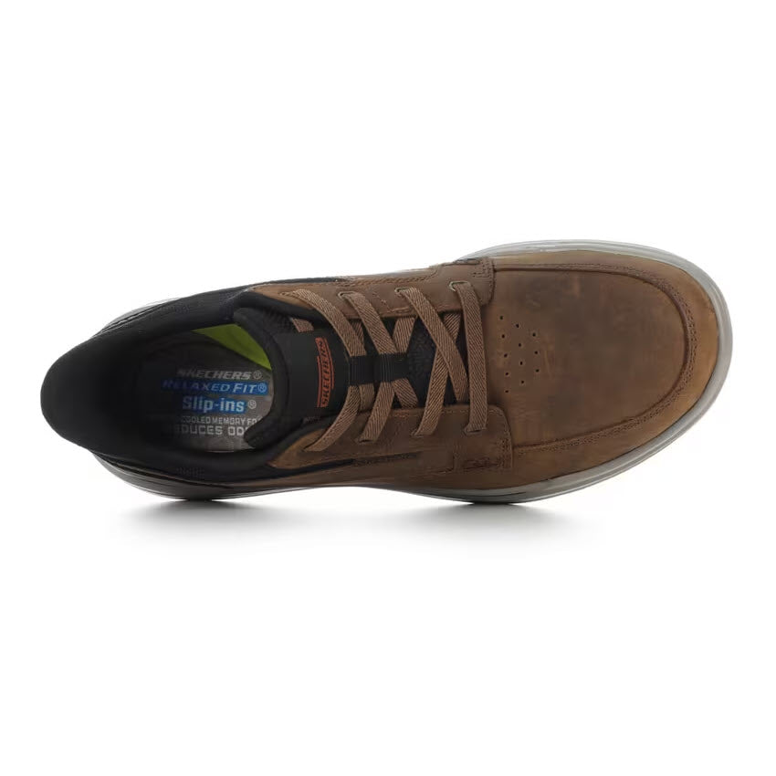 SKECHERS BUNGEE LACE SLIP INS PRESTON DESERT - MENS