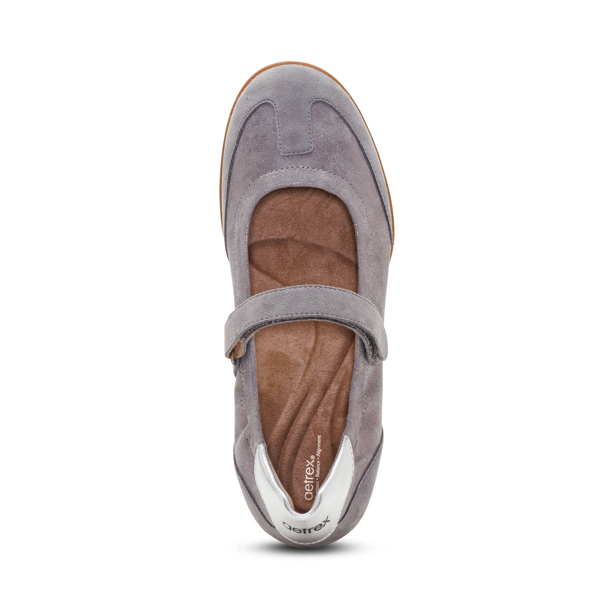 AETREX HALEY MARY JANE PEWTER - WOMENS