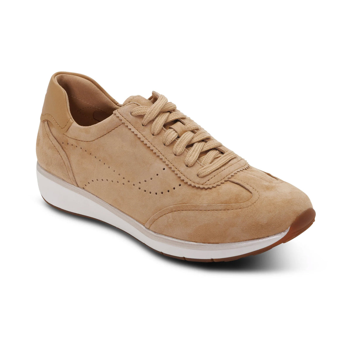 AETREX ATHENA SUEDE SNEAKER TAN - WOMENS
