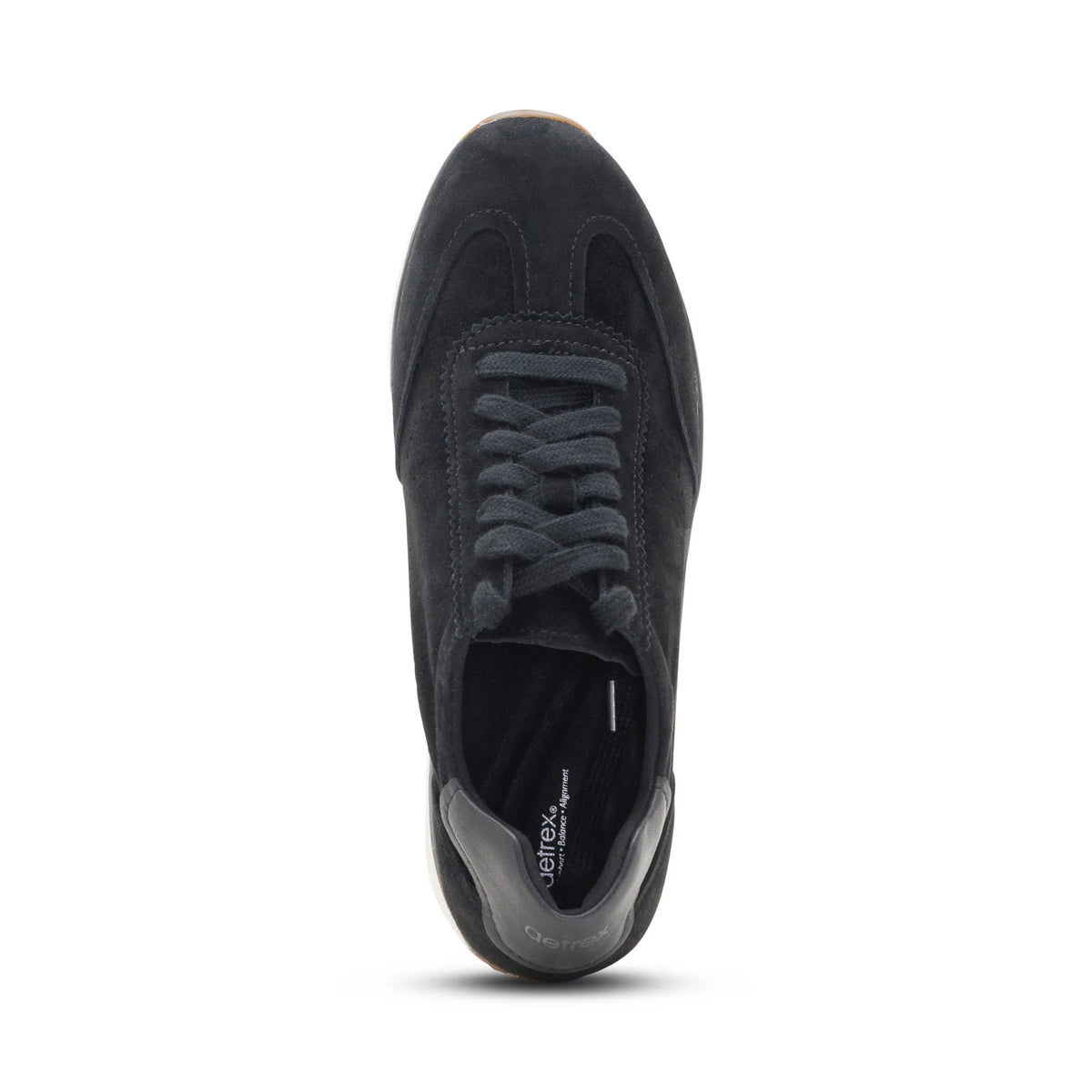 AETREX ATHENA SUEDE SNEAKER BLACK - WOMENS