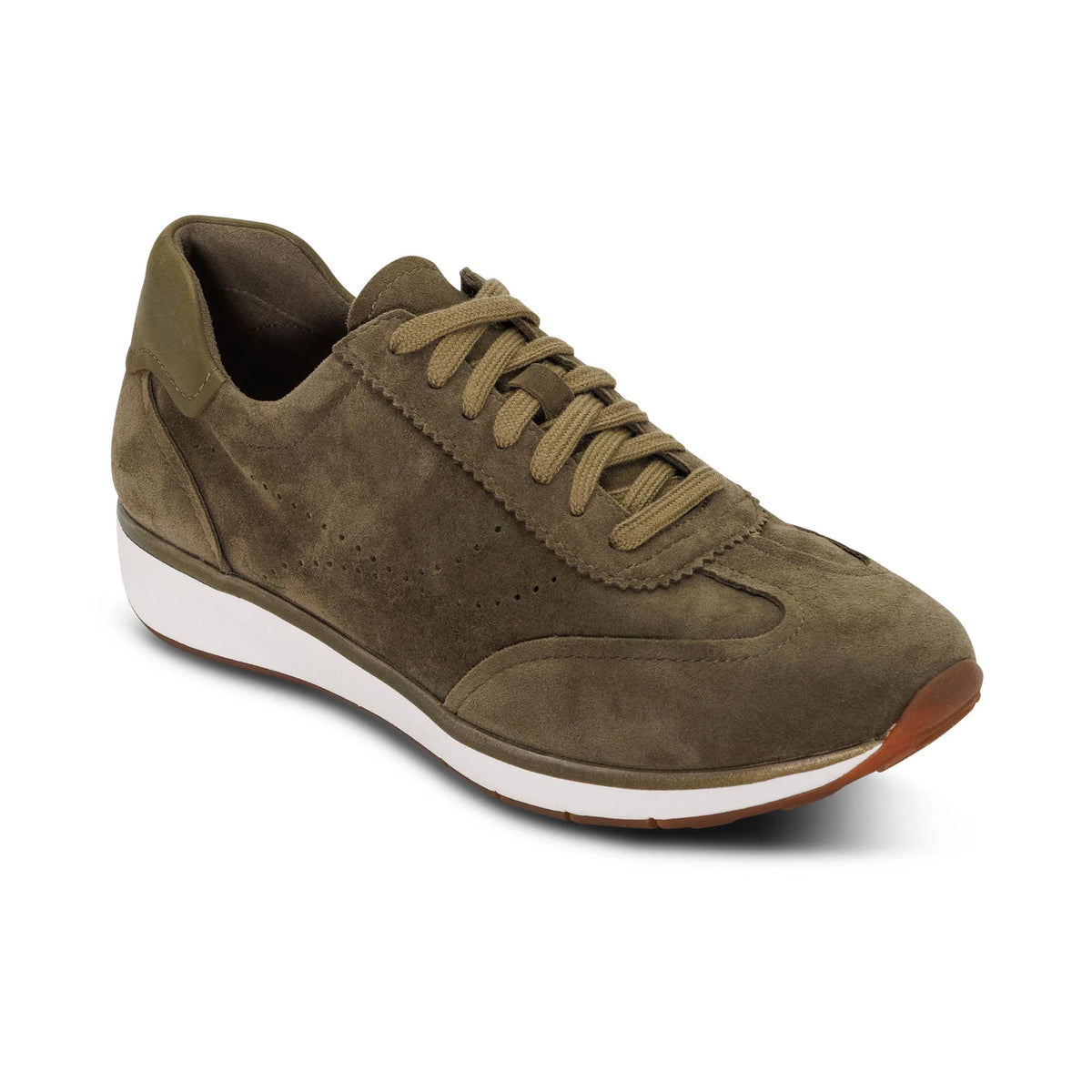 AETREX ATHENA SUEDE SNEAKER DARK OLIVE - WOMENS