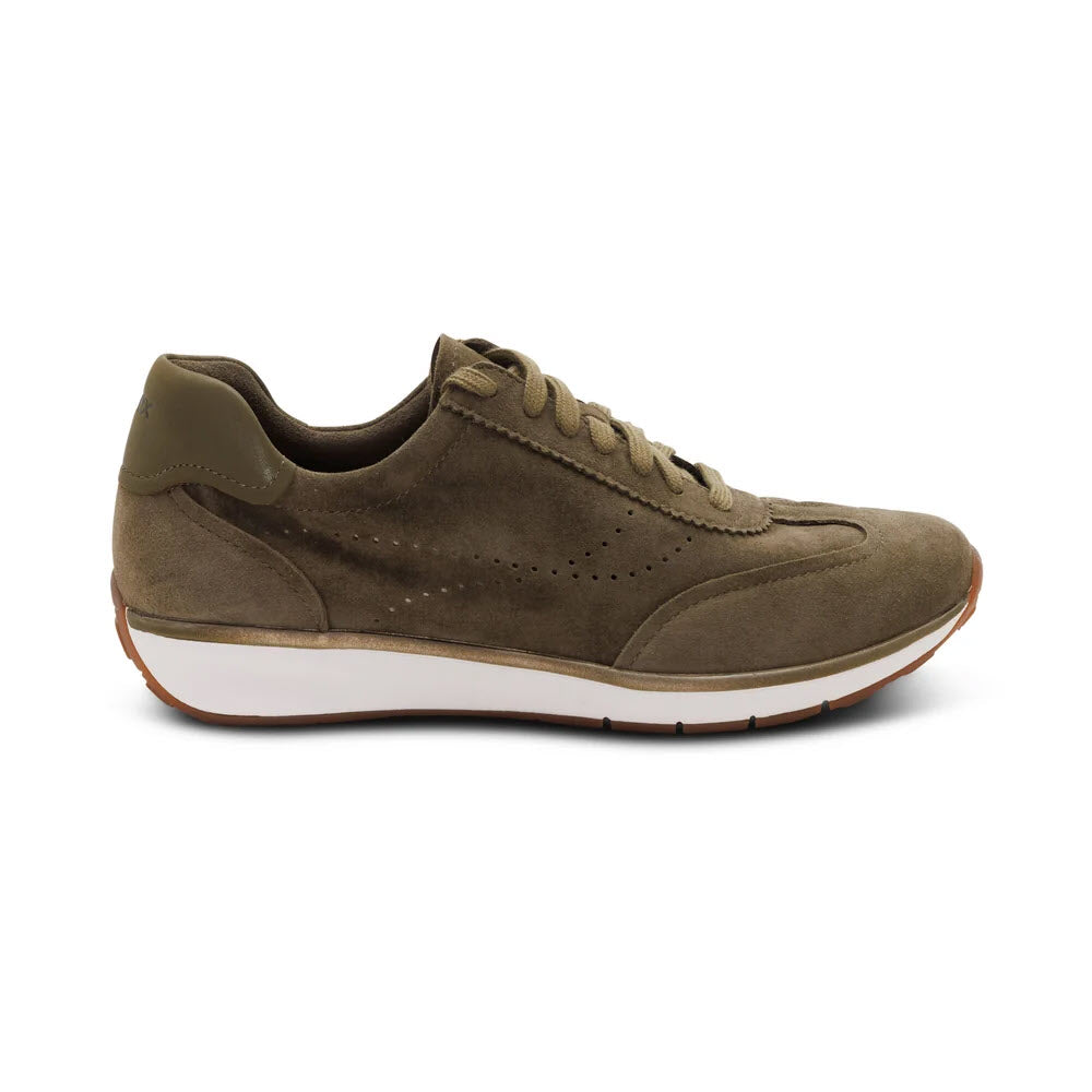 AETREX ATHENA SUEDE SNEAKER DARK OLIVE - WOMENS