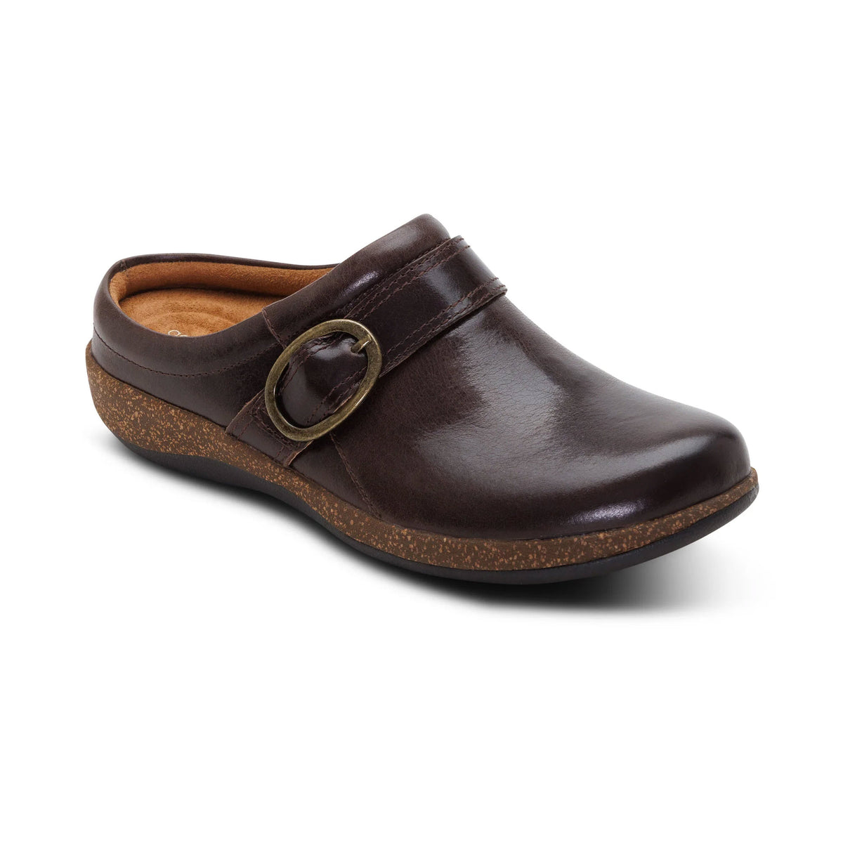 AETREX DAPHNE SLIDE DARK BROWN - WOMENS