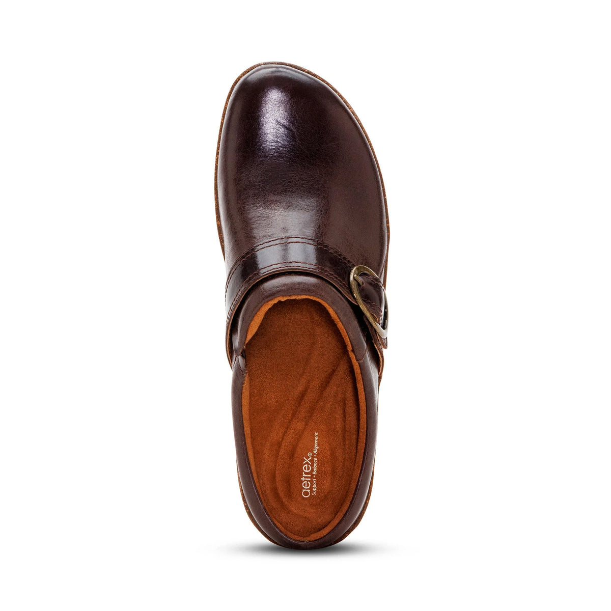 AETREX DAPHNE SLIDE DARK BROWN - WOMENS