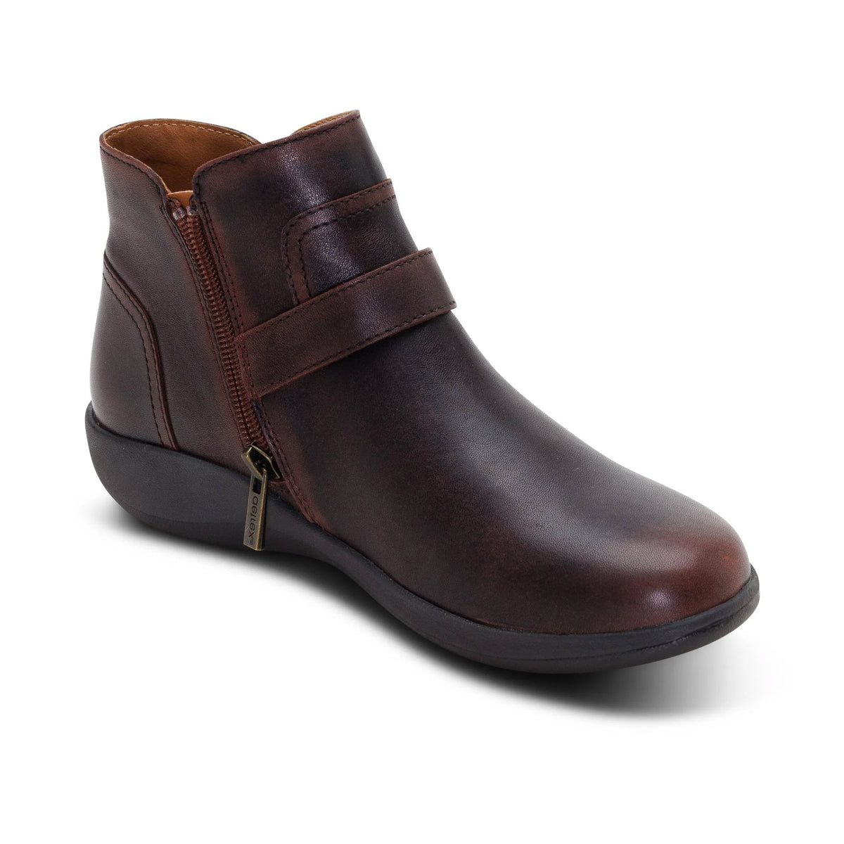 AETREX LEAH SIDE ZIP WEATHERPROOF BOOT CORDOVAN - WOMENS
