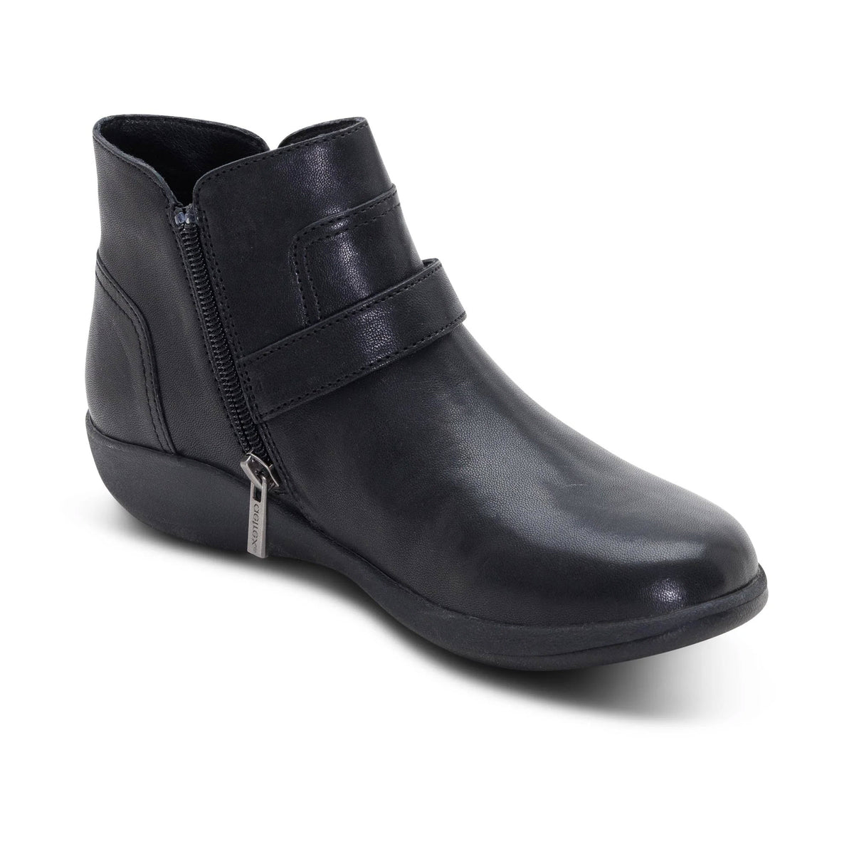 AETREX LEAH SIDE ZIP WEATHERPROOF BOOT BLACK - WOMENS