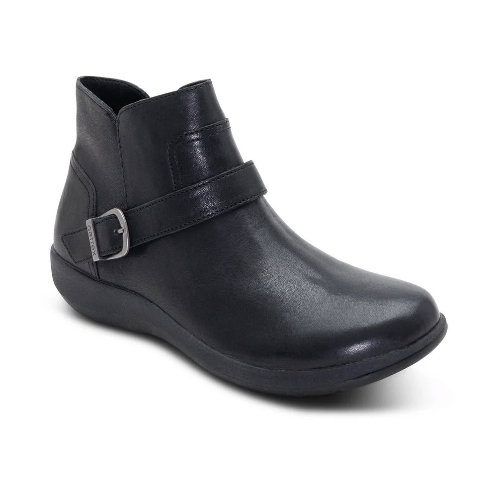AETREX LEAH SIDE ZIP WEATHERPROOF BOOT BLACK - WOMENS