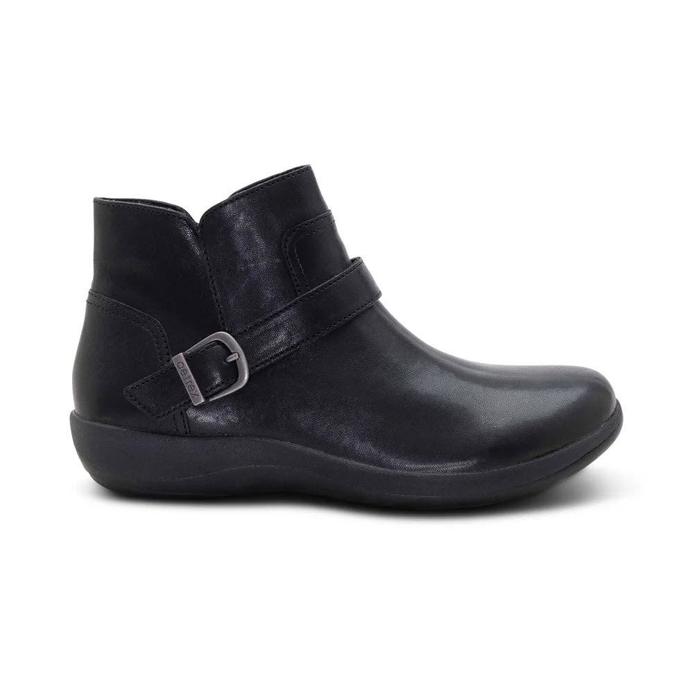 AETREX LEAH SIDE ZIP WEATHERPROOF BOOT BLACK - WOMENS