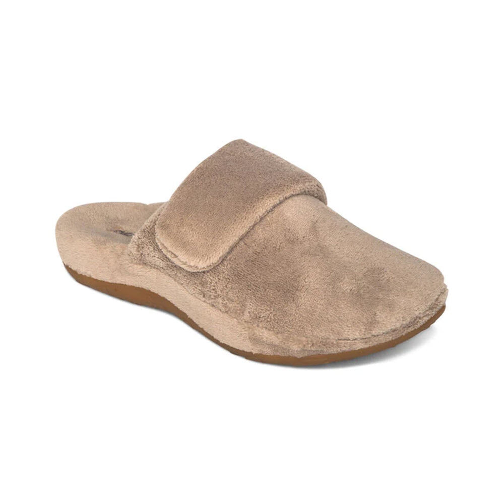 AETREX MANDY ADJUSTABLE SLIPPER COFFEE - WOMENS