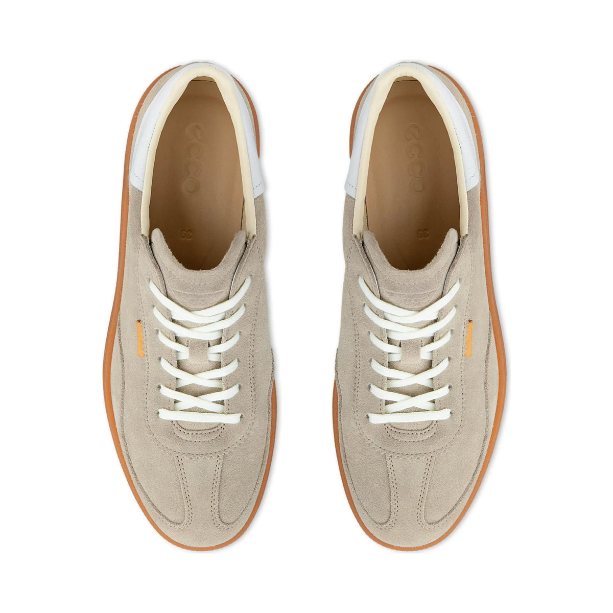 ECCO SOFT 11 LACE UP SNEAKER PURE CASHMERE BRIGHT WHITE - WOMENS