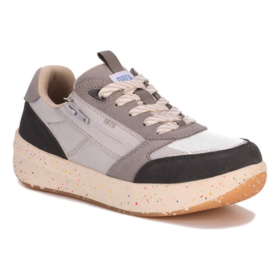 DREW HAPPY DOUBLE ZIP SNEAKER GREY MULTI - WOMENS