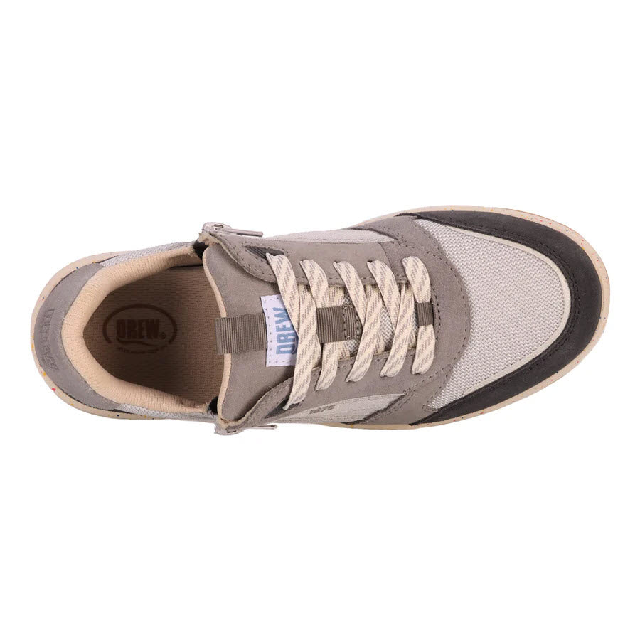 DREW HAPPY DOUBLE ZIP SNEAKER GREY MULTI - WOMENS