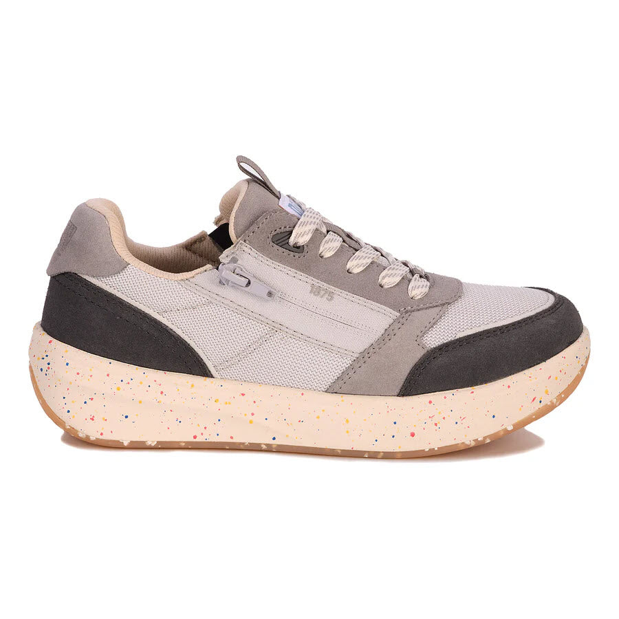 DREW HAPPY DOUBLE ZIP SNEAKER GREY MULTI - WOMENS