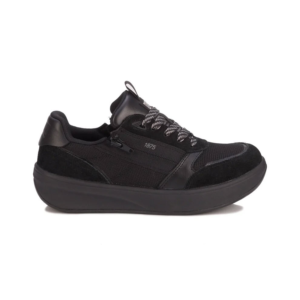 DREW HAPPY DOUBLE ZIP SNEAKER SOLID BLACK - WOMENS