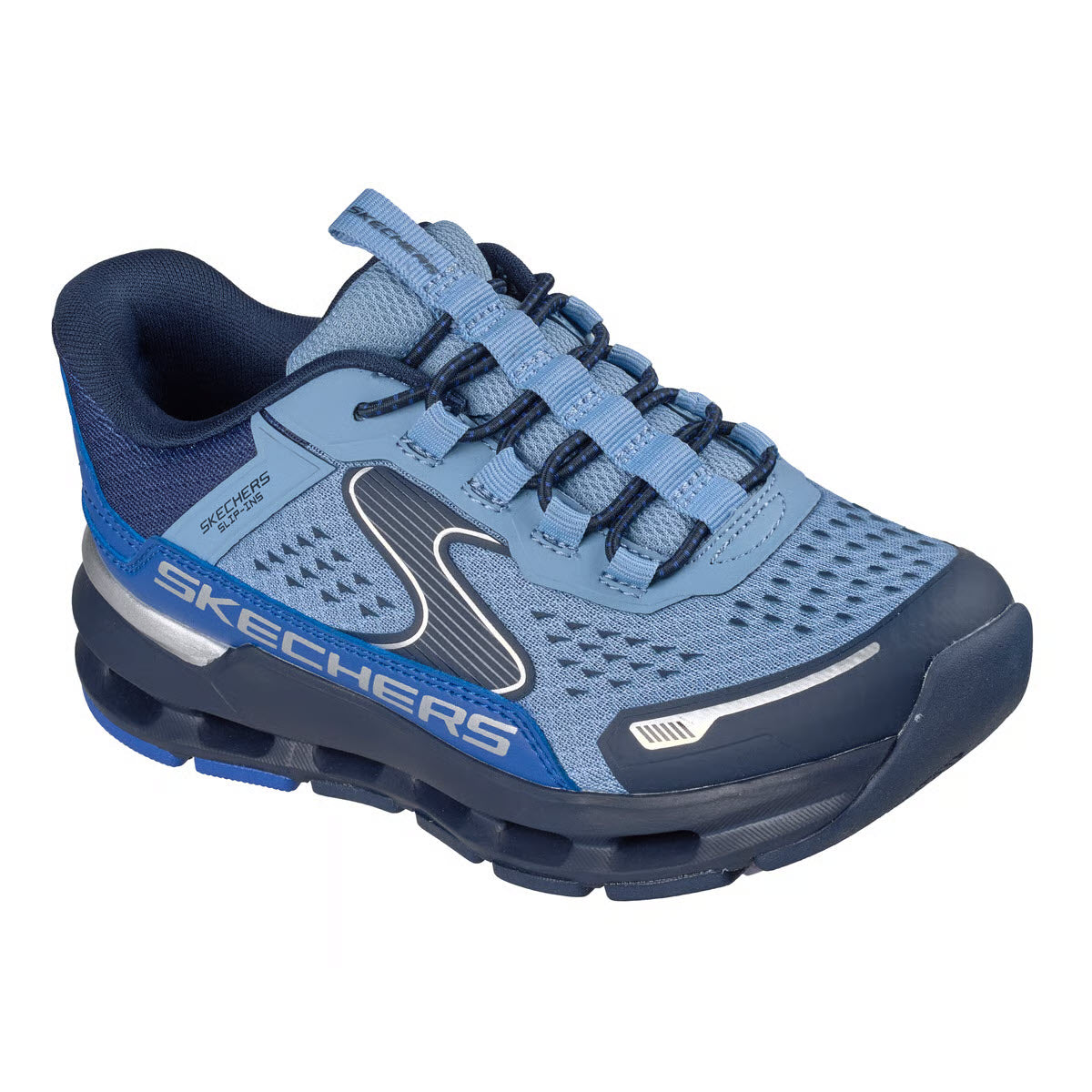SKECHERS GLIDE STEP PLUS NAVY BLACK - KIDS