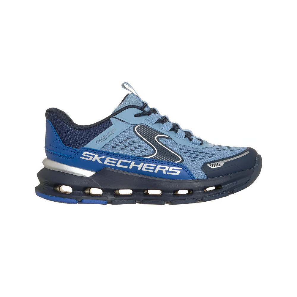 SKECHERS GLIDE STEP PLUS NAVY BLACK - KIDS