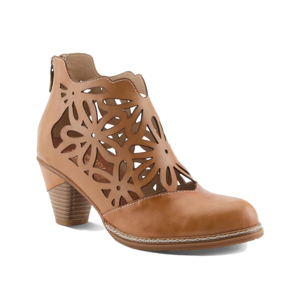 LARTISTE FEELIN FREE PERFORATED BOOTIES TAN - WOMENS