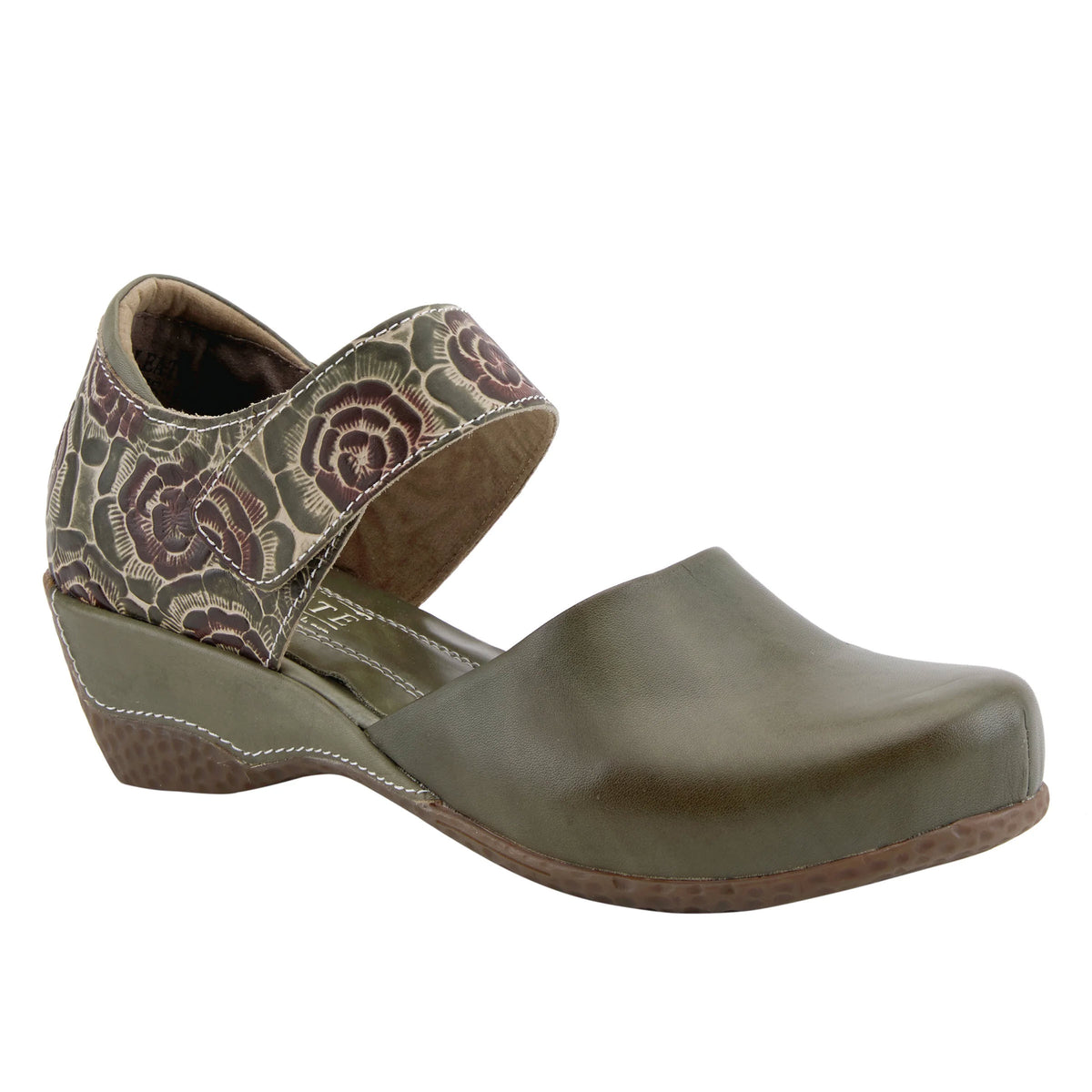 LARTISTE GLOSS PANSY MARY JANE OLIVE GREEN - WOMENS