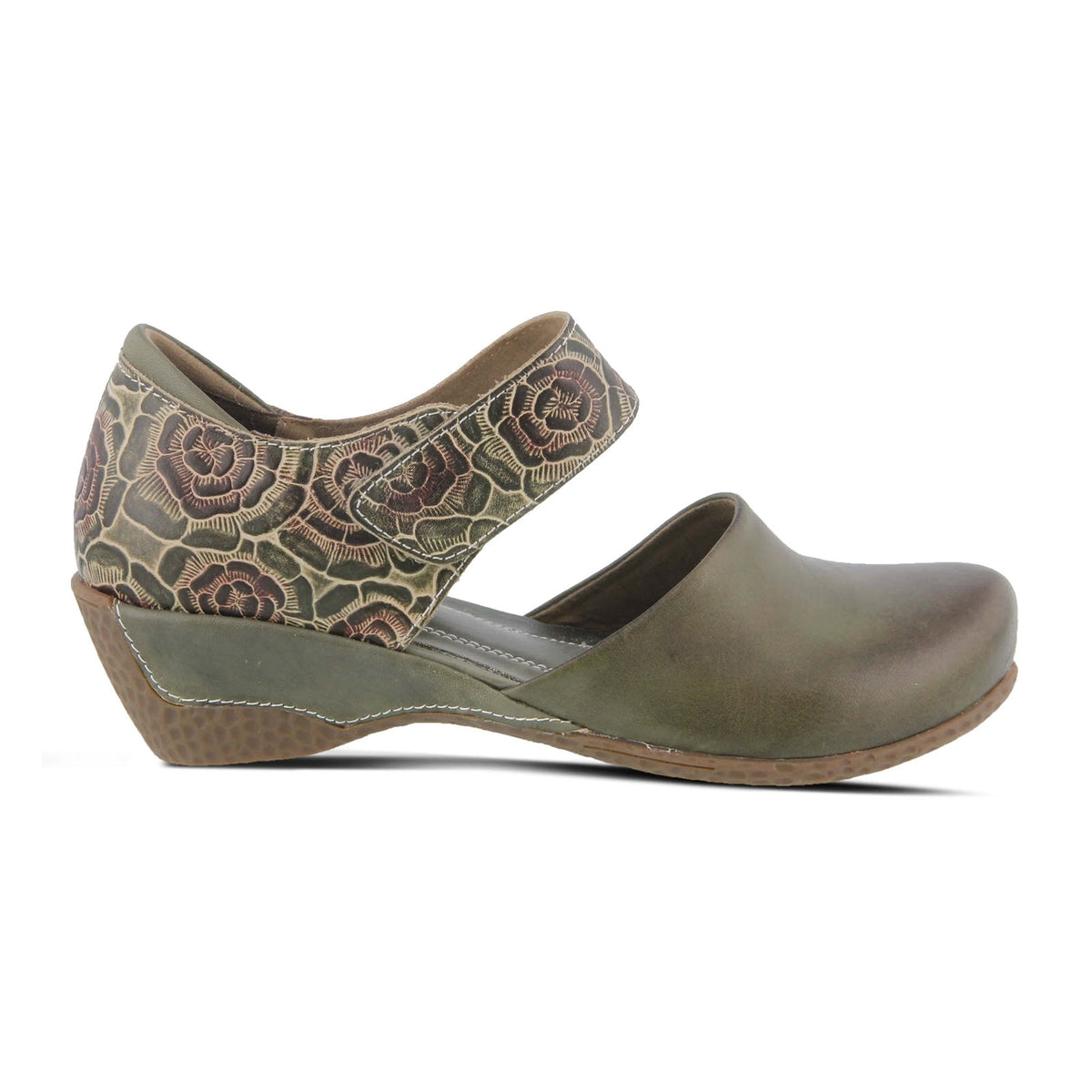 LARTISTE GLOSS PANSY MARY JANE OLIVE GREEN - WOMENS