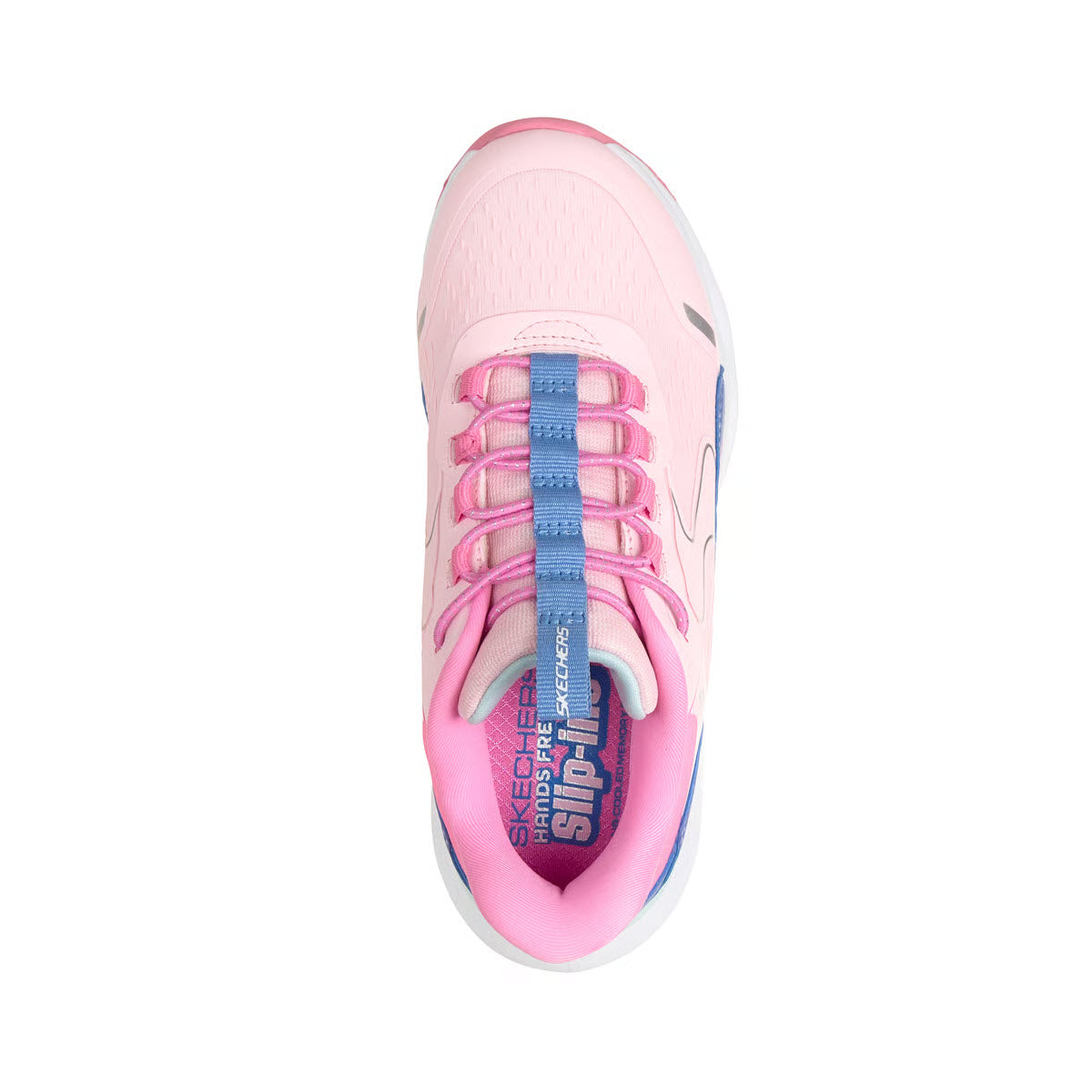 SKECHERS GLIDE STEP SLIP INS GRAY PINK - KIDS