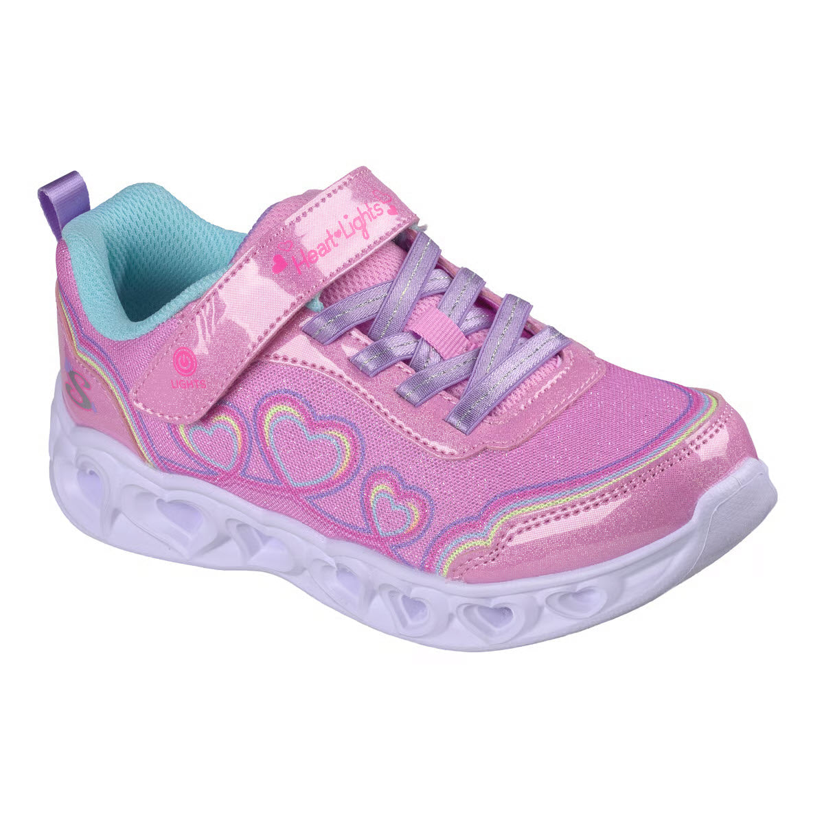 SKECHERS HEART LIGHTS BUBBLE LOVE PINK - KIDS
