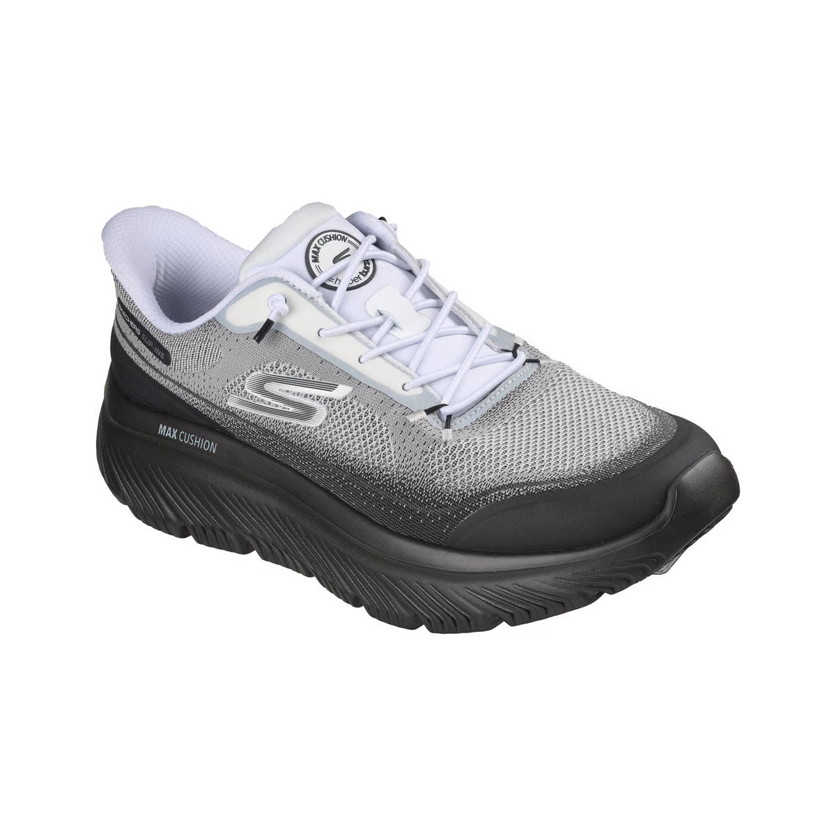 SKECHERS SLIP INS GO WALK MAX CUSHION BLACK/WHITE - MENS