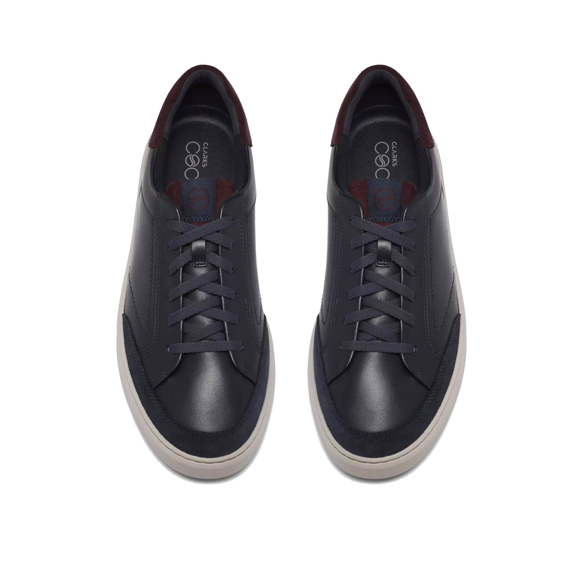 CLARKS CODE C TIE NAVY LEATHER - MENS
