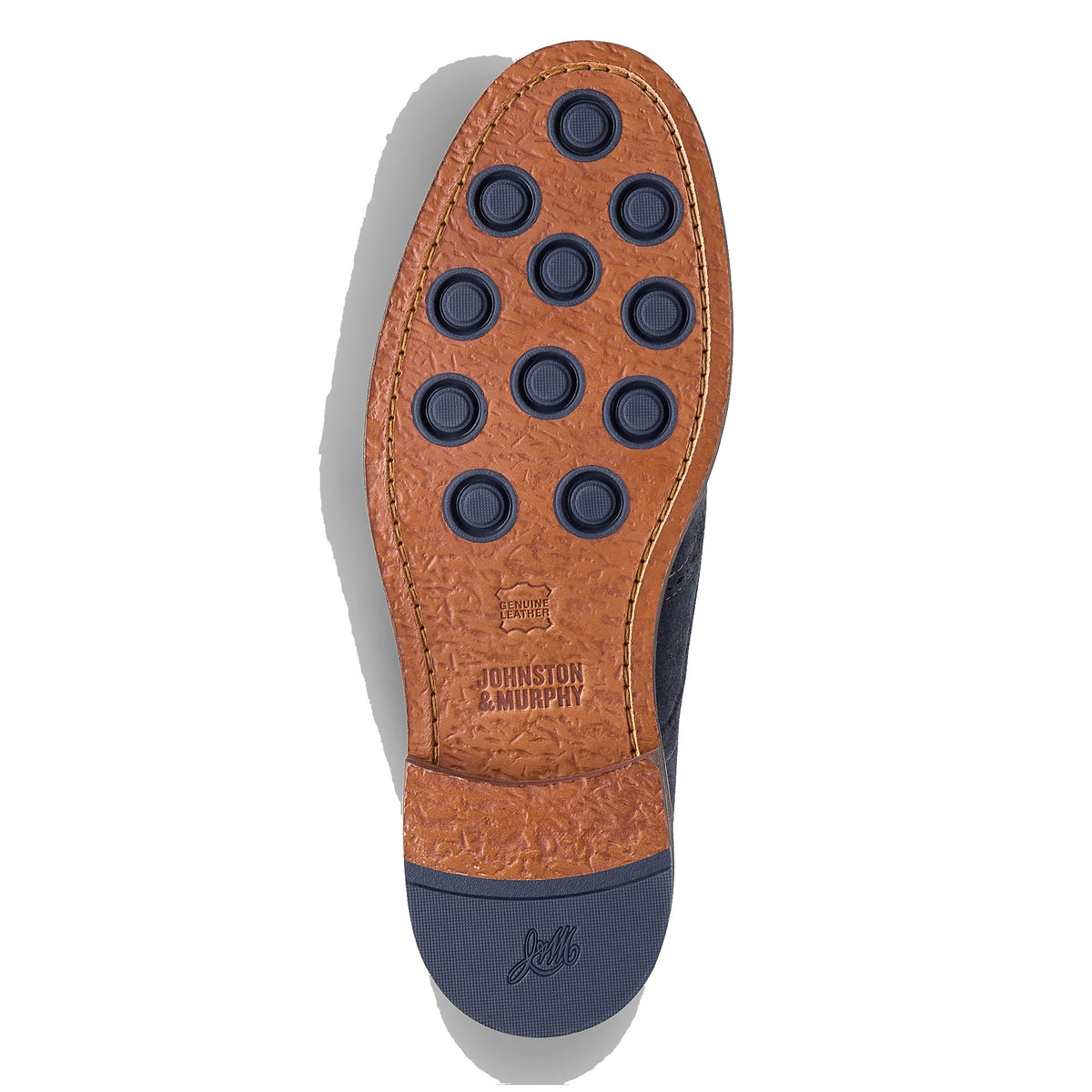 JOHNSTON & MURPHY RIPLEY WINGTIP NAVY SUEDE - MENS