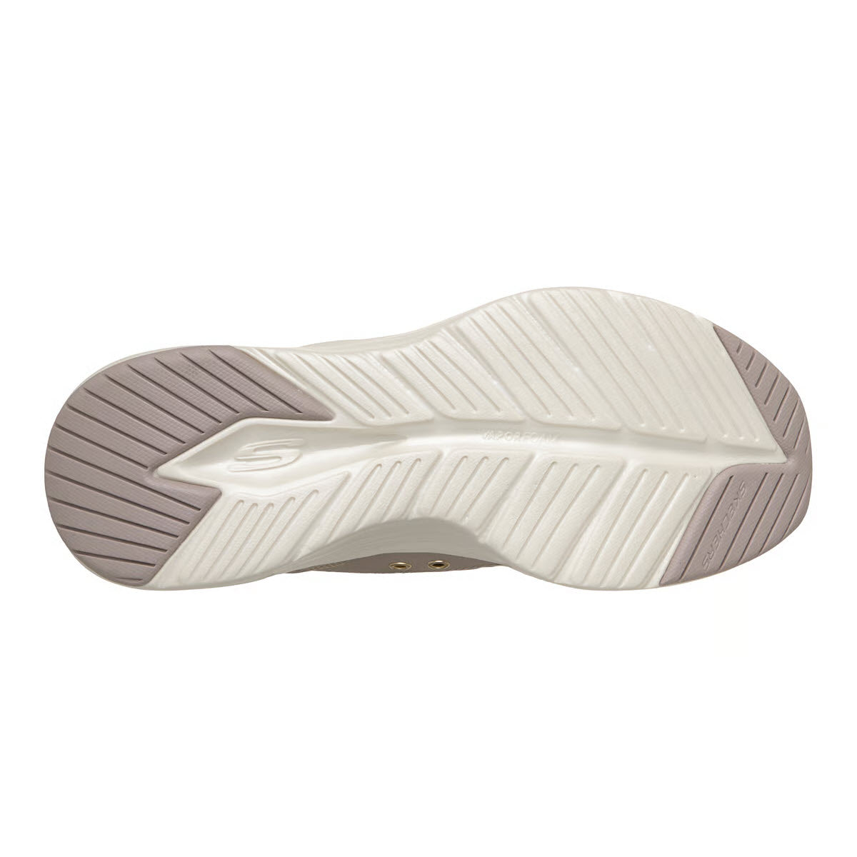 SKECHERS CONTOUR FOAM COZY FIT KNOTTED BUNGEE SLIP IN SOLID TAUPE - WOMENS
