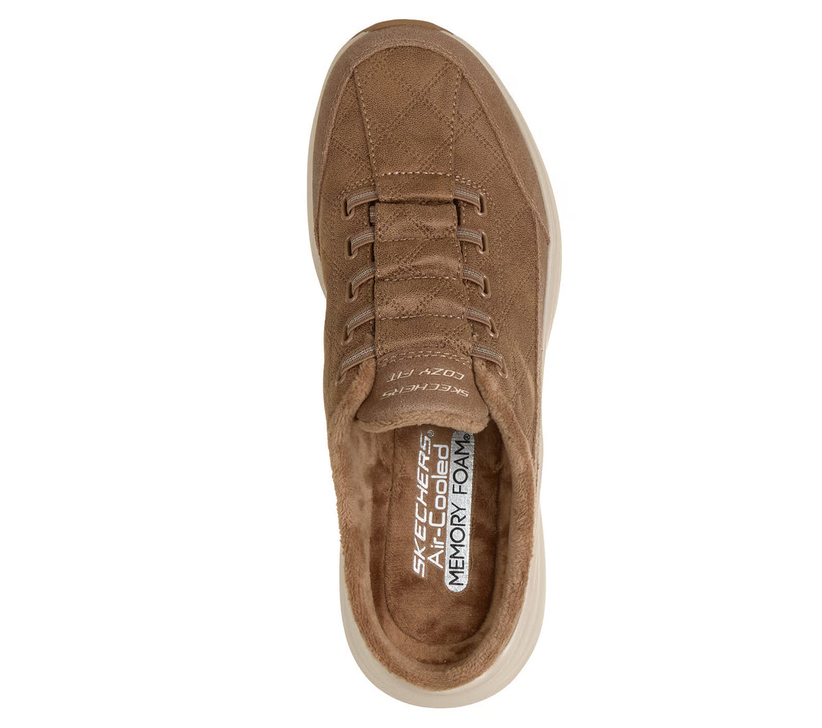 SKECHERS CONTOUR FOAM COZY OPEN BACK SNEAKER CHESTNUT - WOMENS